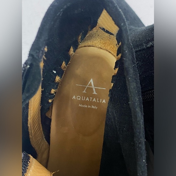 Aquatalia | Fern Black Suede Ankle Boots- size 8 - Picture 9 of 11